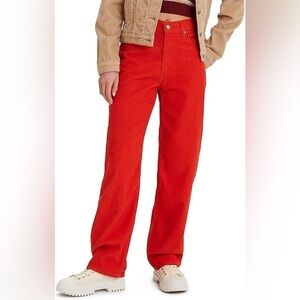 NWT Levi’s 94 Baggy Corduroy Jeans in Valiant Poppy sz 27
